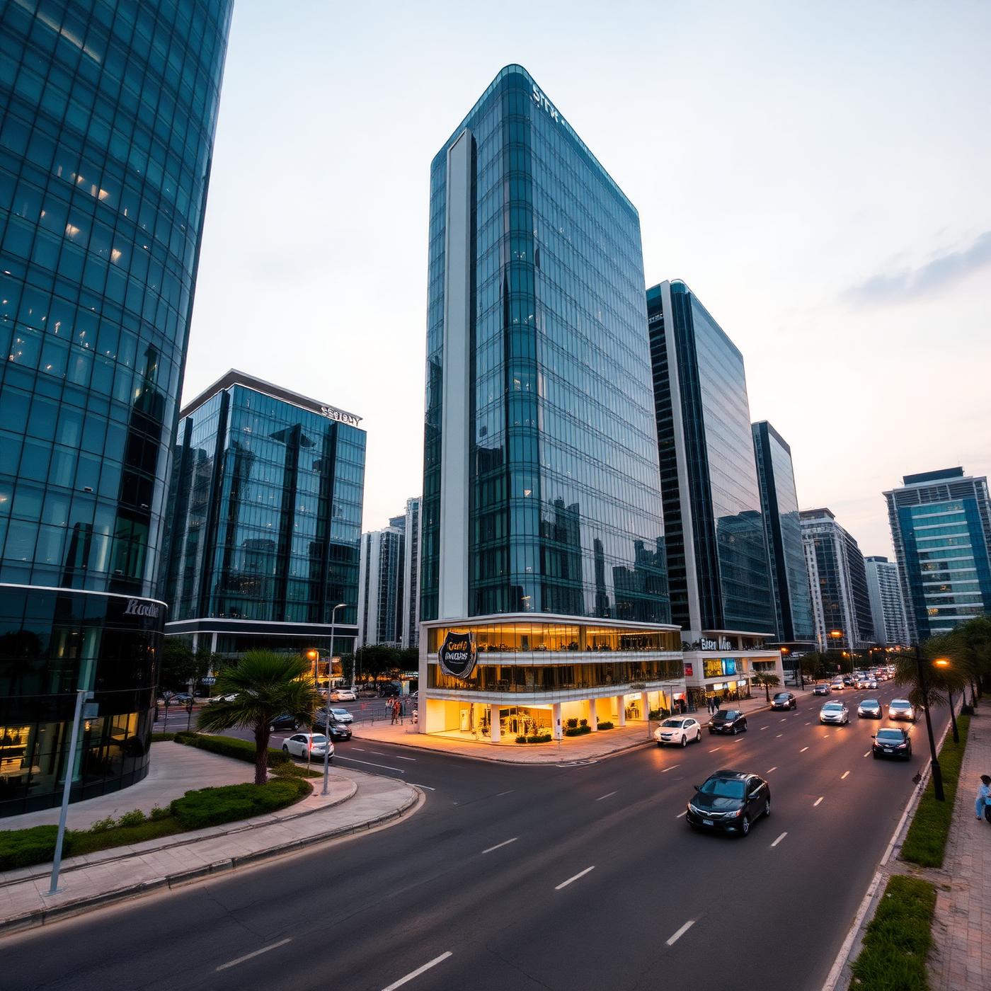 Lagos business district modern buildings